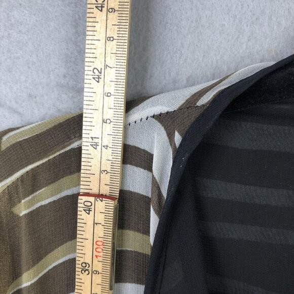 Very Vollbracht Kimono Jacket Womens Missy Black Zebra Sheer Open Front MV50747 - Picture 6 of 16